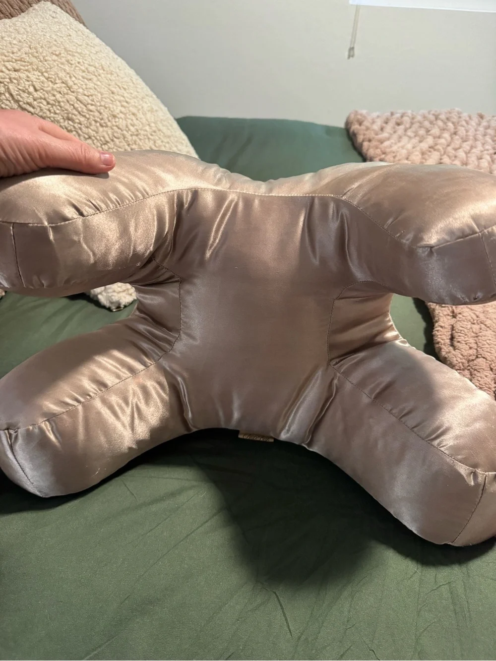 Silky Champagne Starfish Shaped Pillow